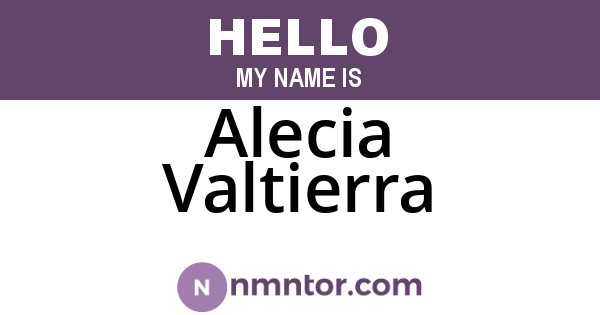 Alecia Valtierra