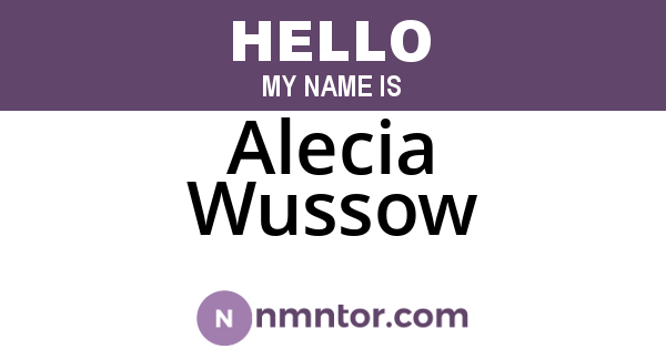 Alecia Wussow