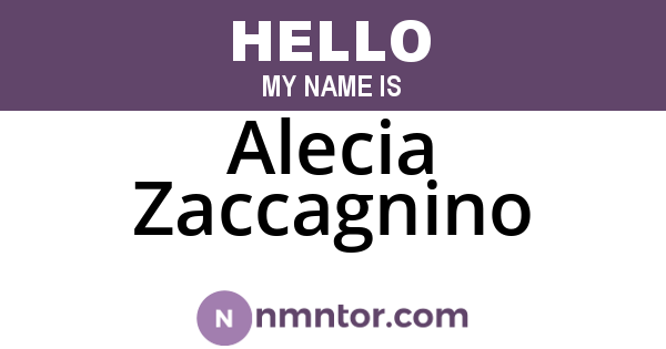 Alecia Zaccagnino