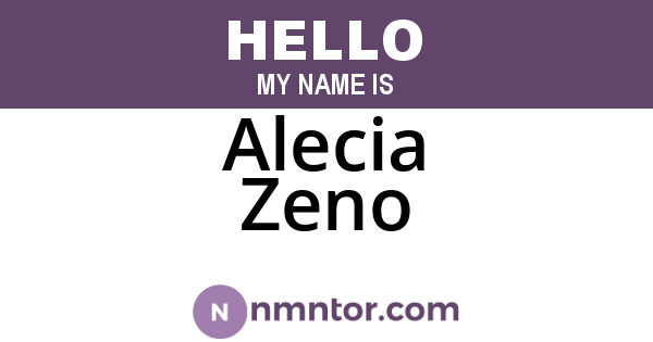 Alecia Zeno