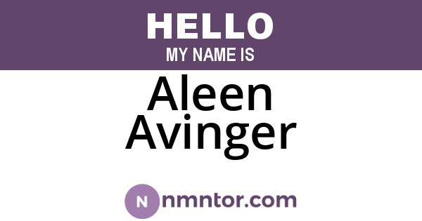Aleen Avinger