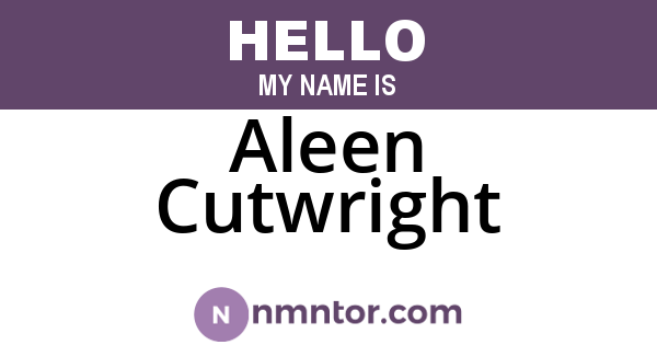 Aleen Cutwright