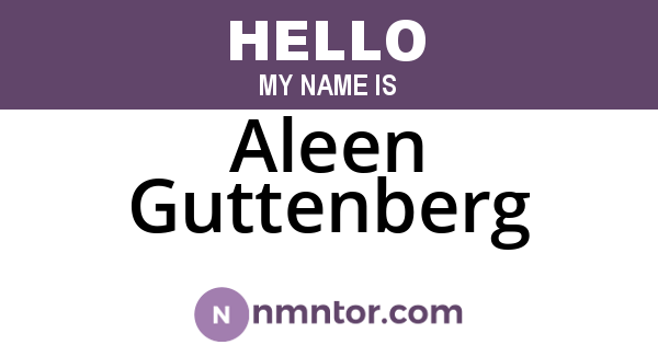 Aleen Guttenberg