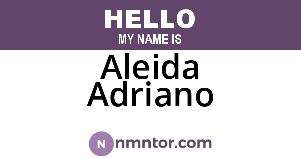 Aleida Adriano