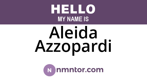 Aleida Azzopardi