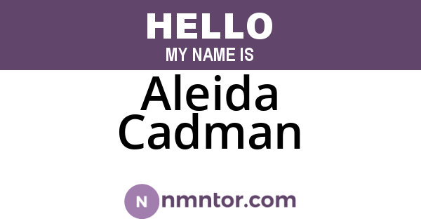 Aleida Cadman
