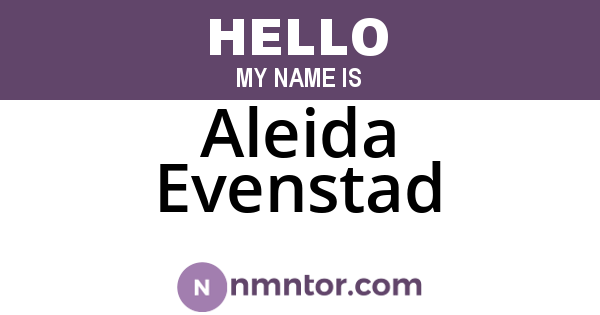 Aleida Evenstad