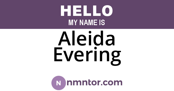 Aleida Evering