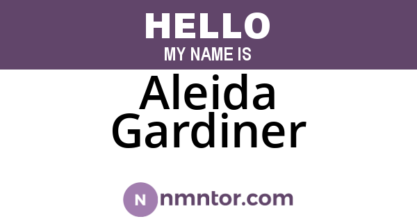 Aleida Gardiner