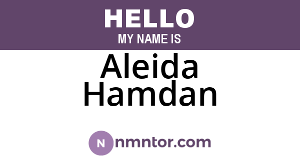 Aleida Hamdan