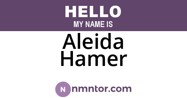 Aleida Hamer