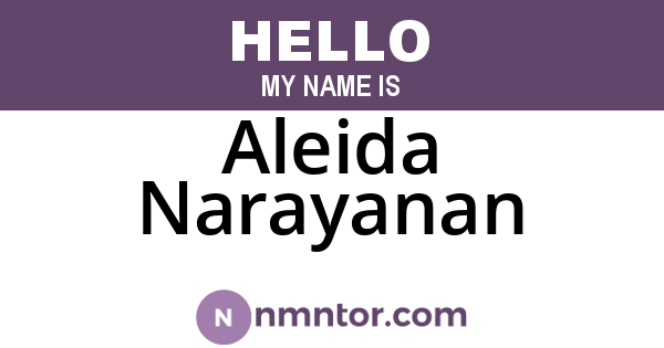 Aleida Narayanan