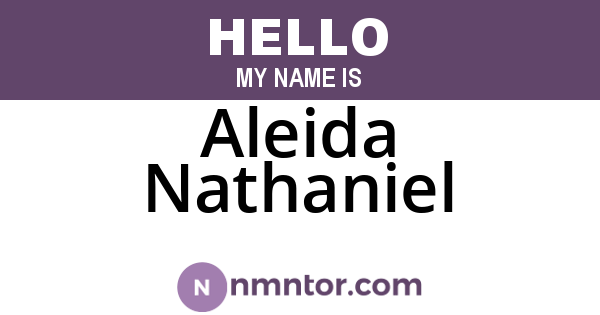 Aleida Nathaniel