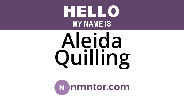 Aleida Quilling