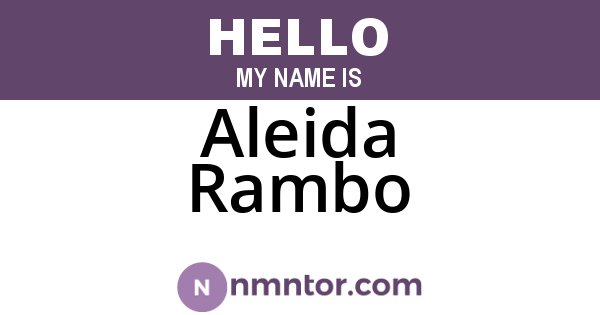 Aleida Rambo