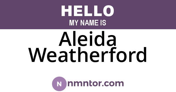 Aleida Weatherford
