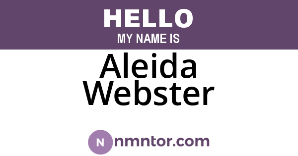 Aleida Webster