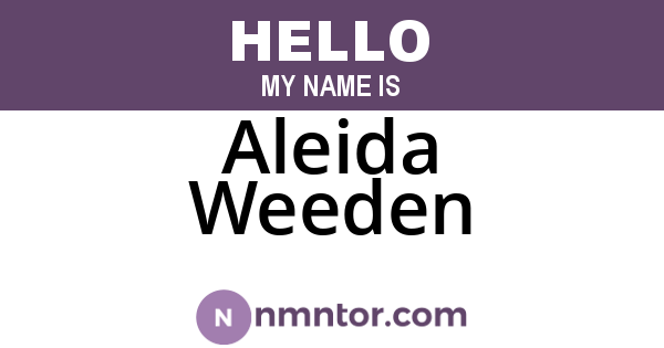 Aleida Weeden