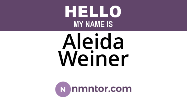 Aleida Weiner