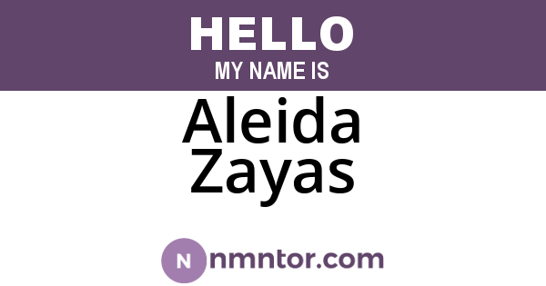 Aleida Zayas