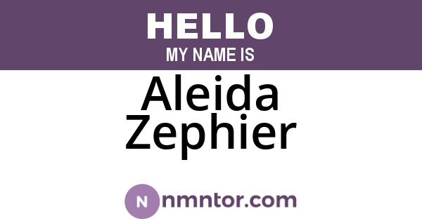 Aleida Zephier