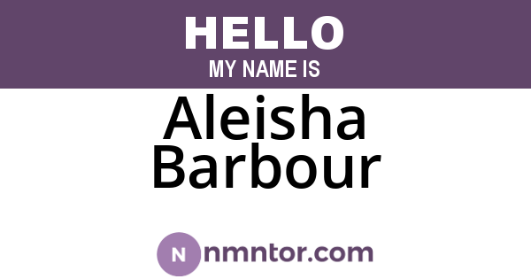 Aleisha Barbour