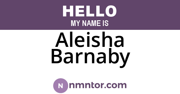 Aleisha Barnaby