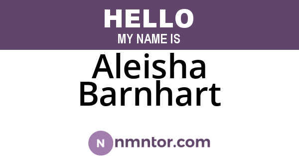 Aleisha Barnhart