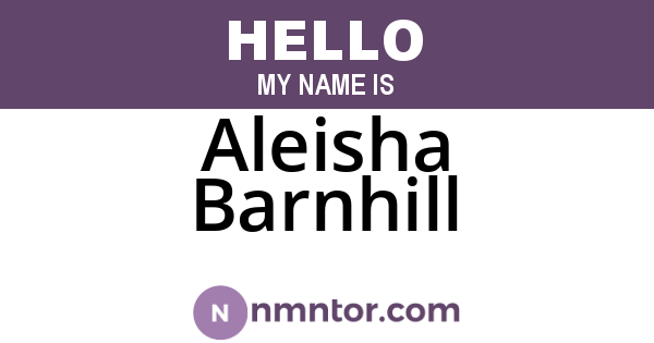 Aleisha Barnhill