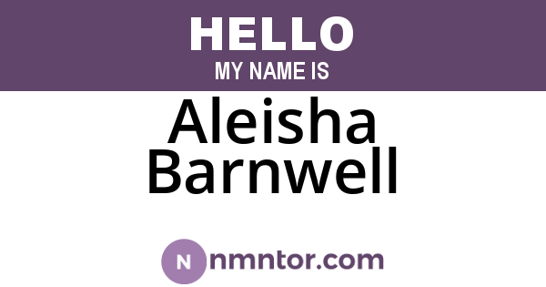 Aleisha Barnwell