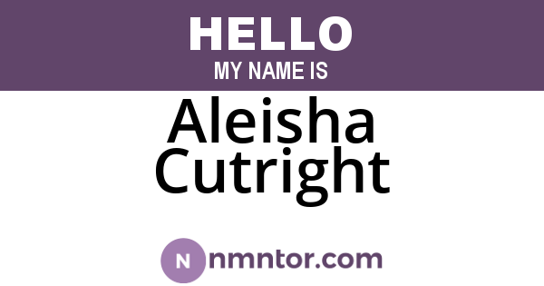 Aleisha Cutright