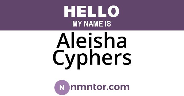 Aleisha Cyphers