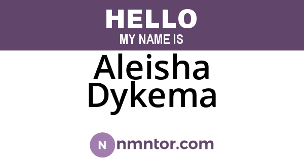 Aleisha Dykema