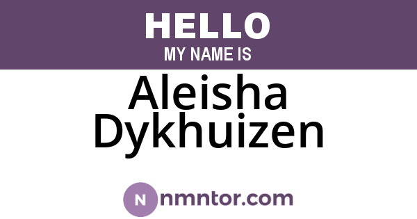 Aleisha Dykhuizen