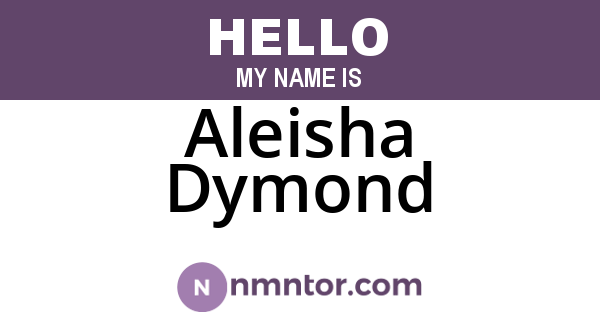 Aleisha Dymond