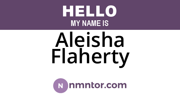 Aleisha Flaherty