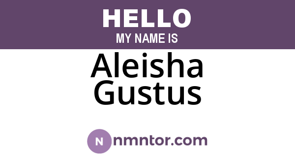 Aleisha Gustus