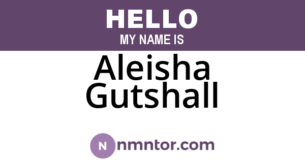 Aleisha Gutshall