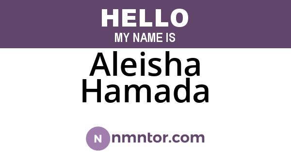 Aleisha Hamada