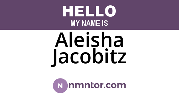 Aleisha Jacobitz