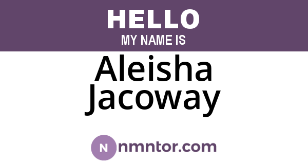 Aleisha Jacoway
