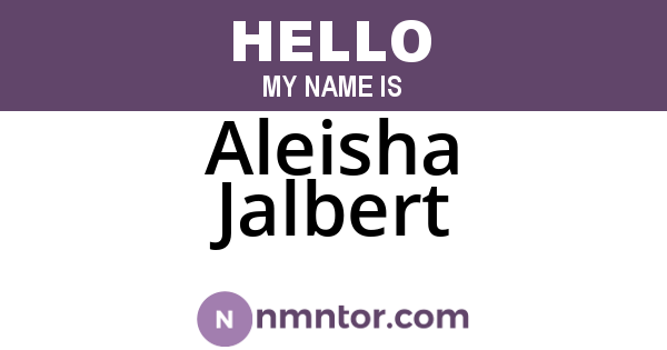 Aleisha Jalbert