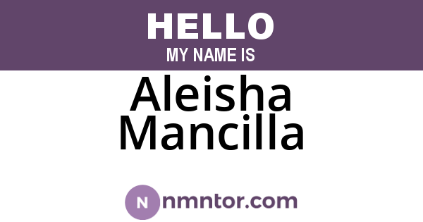 Aleisha Mancilla