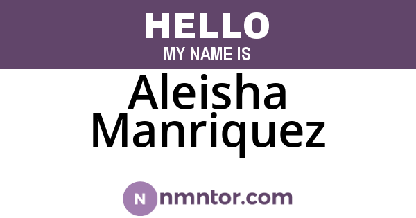 Aleisha Manriquez