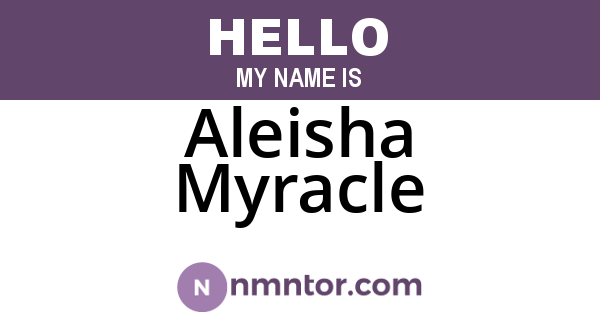 Aleisha Myracle