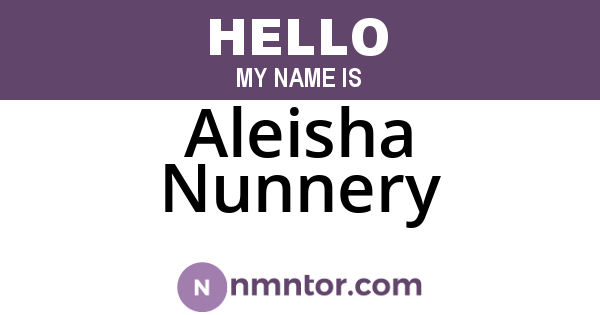 Aleisha Nunnery