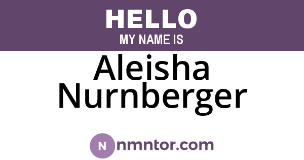 Aleisha Nurnberger