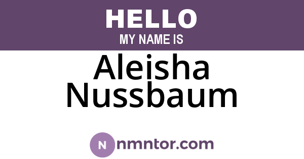 Aleisha Nussbaum