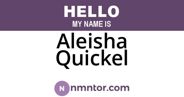 Aleisha Quickel