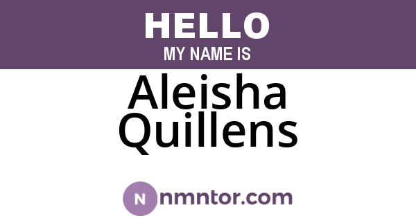 Aleisha Quillens